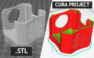 STL model and Cura project of "Quieter Ender 3 V2 Fan Shroud"