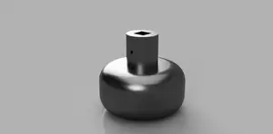 Door handle with square fitting