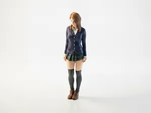 Cute Girl Figurine Chibi Anime 3D Printable