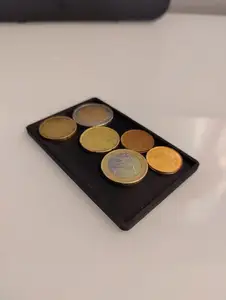 Coin and key tray with inlay for Ridge Wallet/Slot type card wallets