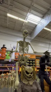 giant decorative skeleton from home depot neck to head attachment