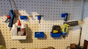 Pegboard Bin 80mmx50mm. Ryobi Screwdriver Holder. Ryobi Battery Holder