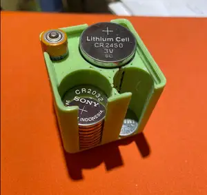 Gridfinity Battery Box: CR2032/CR2016, CR2450, CR1620, and 357/303/SR44/A23/MN21/AAA slots