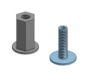 Threaded Spacer with Screw – M6 Compatible (40 mm)