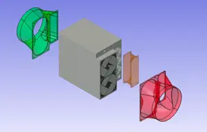 S21/S19 Pro Antminer 200mm Air Duct (Community Development) - Use the gasket to verify the alignment of the holes.