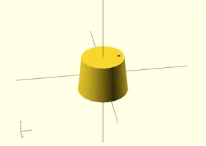 Cork for oil container in Openscad - tapón de aceitera