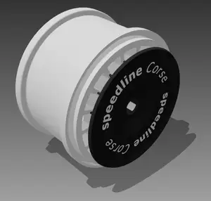 Speedline wheel + brake vent for RC 1/5 (Lancia Delta wheel)