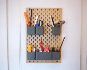 Ikea Skadis pegboard cups (vase mode)