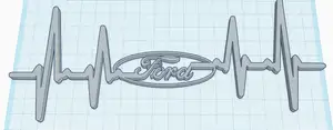 Ford heart beat wall art