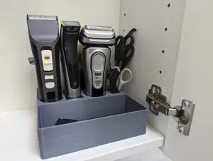 Shaver and Grooming Tools Organizer Tray - CUSTOMIZABLE - Philips OneBlade, Braun S9 Pro, Brio Beardscape