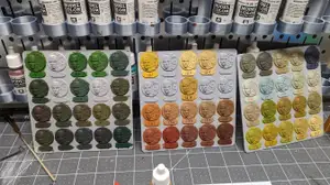 Paint Sample Swatch Board for Miniature Painting