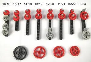 Lego Technic compatible gears with custom sizes