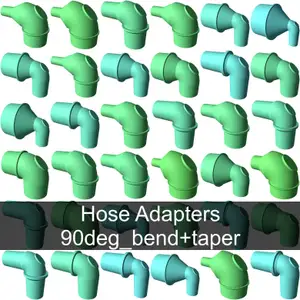90° elbow vacuum hose adapters for all common sizes