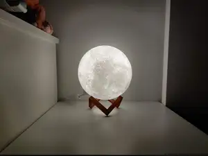 Moon Lamp Remix for Prusa MINI + E14 socket adapter + printable stand