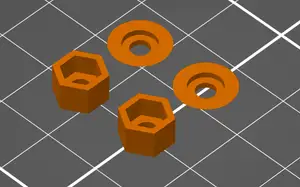 M5 to M3 nuts and washer