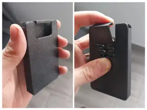 Wallet with spring "lock"