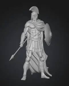 Roman Warrior with Spear and Shield