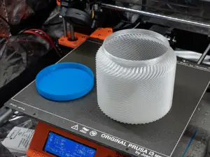 Pleated Jars with Screw On Lid (Print Both in Vase Mode)