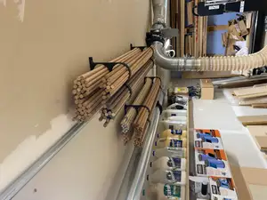 Dowel rod holder for ceiling or wall 4- 2.5" holders