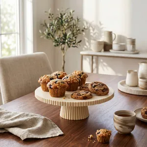 Ribbed cake stand, cookie platter