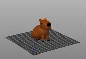Capybara With Orange On Head (Multicolour)