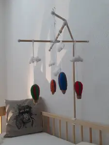Baby mobile over a crib