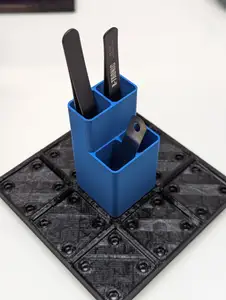 Gridfinity Dual-Height Tweezers & Feeler Gauge Holder