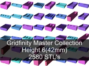 Gridfinity cups height 6 (46mm) collection