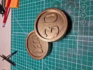 Giant Lego-Like Coin 10:1 Scale