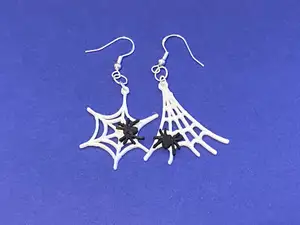 Spider Web Halloween Earrings