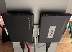 Double Samsung T7 SSD Mount for iMac Stand