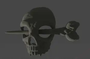 Vampire skull hair pin