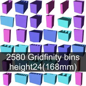 Gridfinity cups height 24 (172mm) collection
