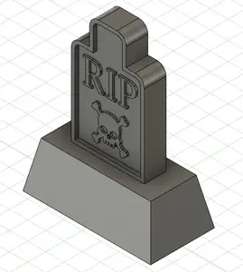 RIP Headstone with Skull & Cross Bones