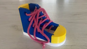 Montessori kids game "Lacing Shoe"
