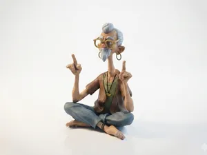 Meditating Man Figurine Fantasy 3D Printable