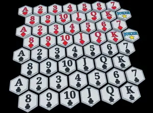 Deck of playing cards - Honeycomb tiles
