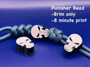 Punisher Paracord Bead