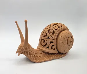 Carved Snail Totem