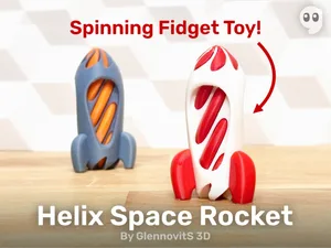 Helix Space Rocket (fidget vortex spinner toy)