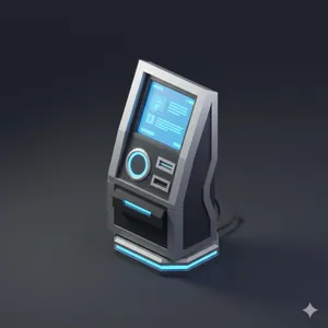 Low Poly ATM Machine (Futuristic)