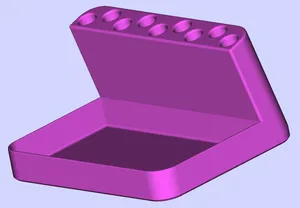 Schreibtisch organisierer für Kleinkram, Zettel und 9 Stifte; Desktop organizer for small items, notes, and 9 pens