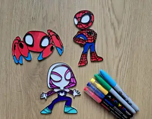 Spiderman Spidey Gwen Diy Coloring Pack