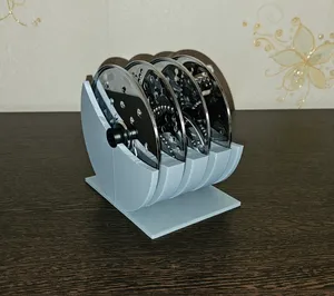 Stand for storing stationary blender attachments