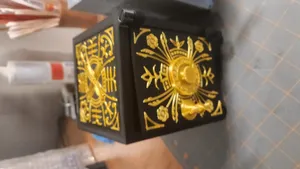 Two (or more) color Miniature Toy Safe with Ornate Decoration