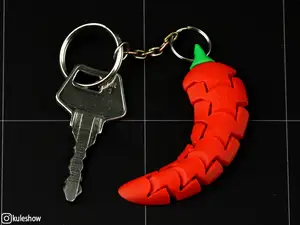 Flexible Chili Pepper keychain