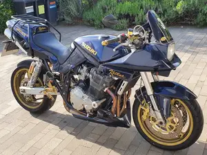 CarbonPC Mount for oil cooler and steering damper - customized Suzuki Katana (1983)