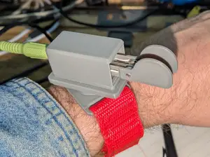 Version 2.1 of my pico paddles for morse code, includes wrist/leg strap mount.