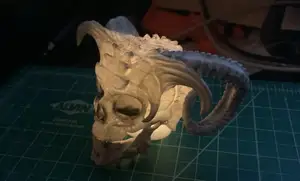 Demon skull candle holder