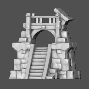 Wargame Terrain Fortress Gatway FDM ( Nosuport/ ttrpg/ DND Easyprint) 28mm